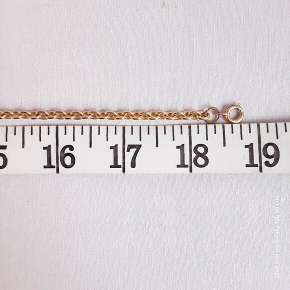 Filagree Scroll Locket Necklace And Gold Tone Textured Cable Chain - Picture 9 of 12